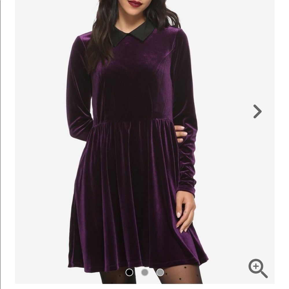 Hot Topic purple velvet dress